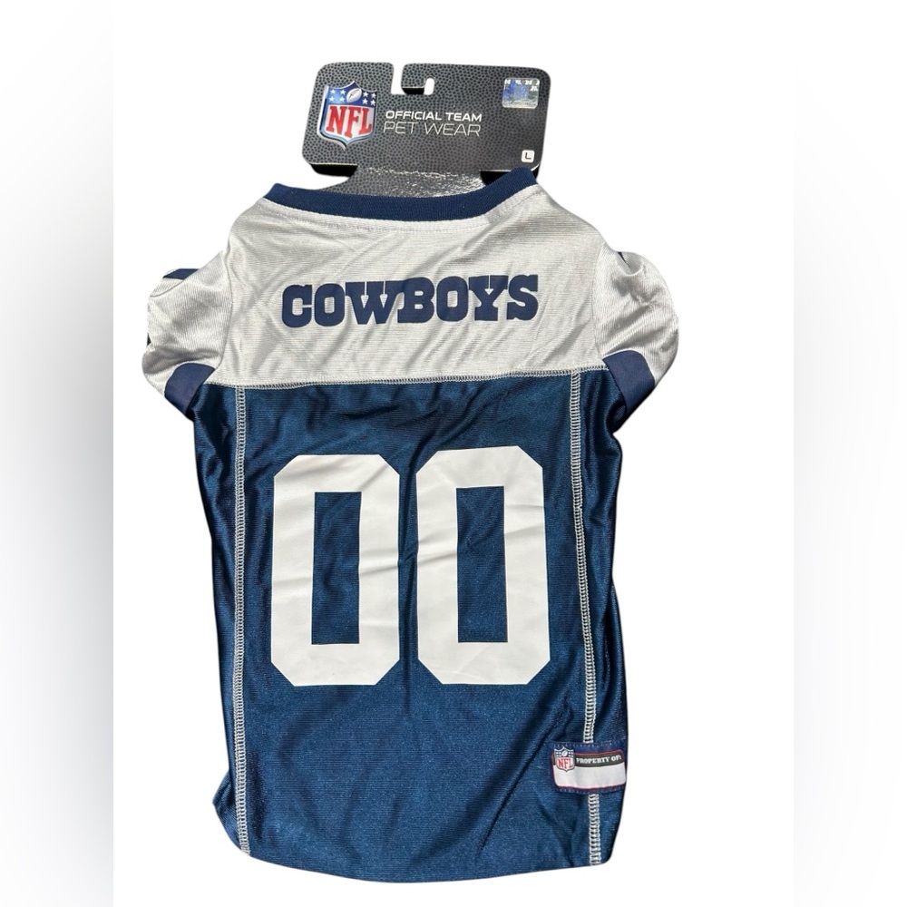 NFL DALLAS COWBOYS pet dog jersey coloring shirt size Large NWT